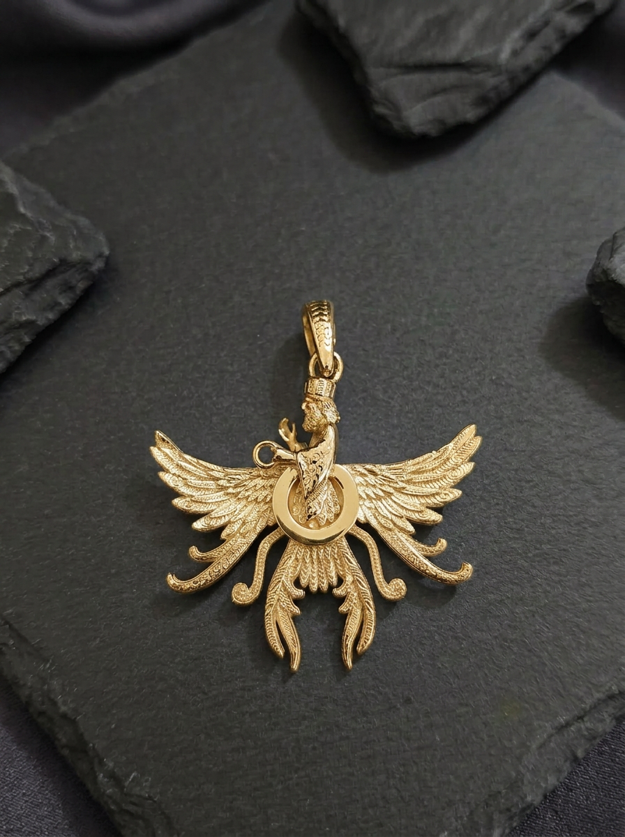 Asho Farohar Firestarter pendant in 18K gold
